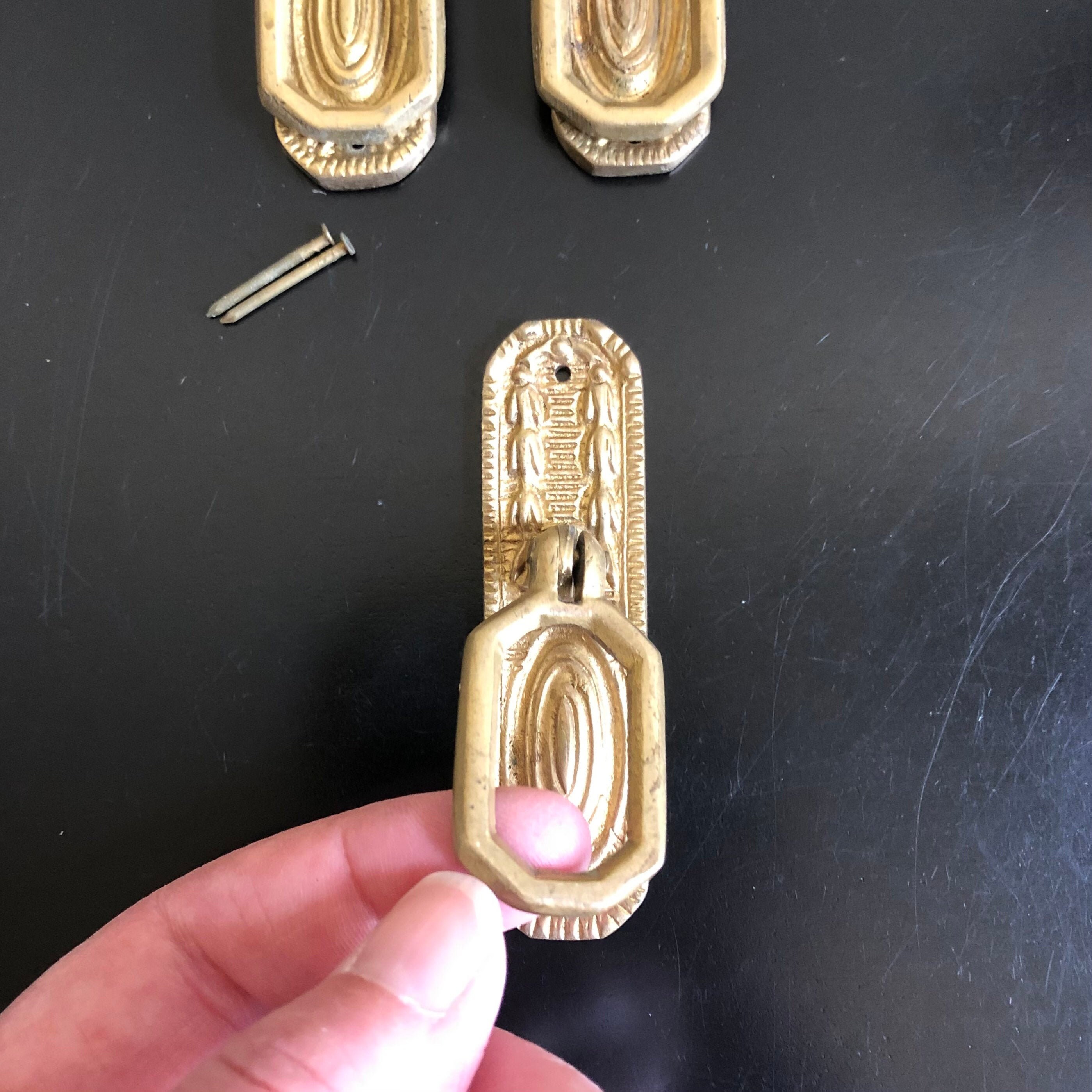 Antique Brass Drop Handle Drawer Pulls Brass Drawer Pulls Etsy