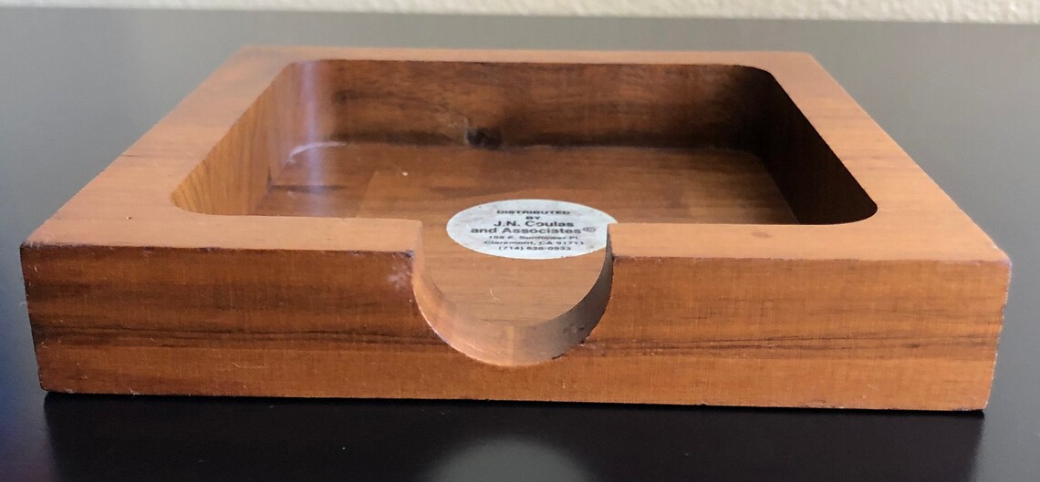 Vintage Square Wooden Coaster Holder Coaster Holder Etsy