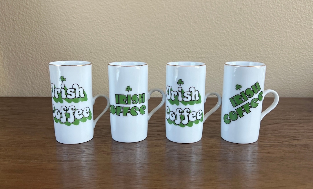 4 Vintage Irish Coffee Mugs, Irish Coffee Mug, Irish Mug, Vintage St