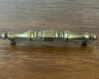 Vintage MCM Brass Drawer Door Handle Door Pulls with Backplate,  Brass Drawer Pulls, Drawer Pulls Door Restoration Hardware Salvage