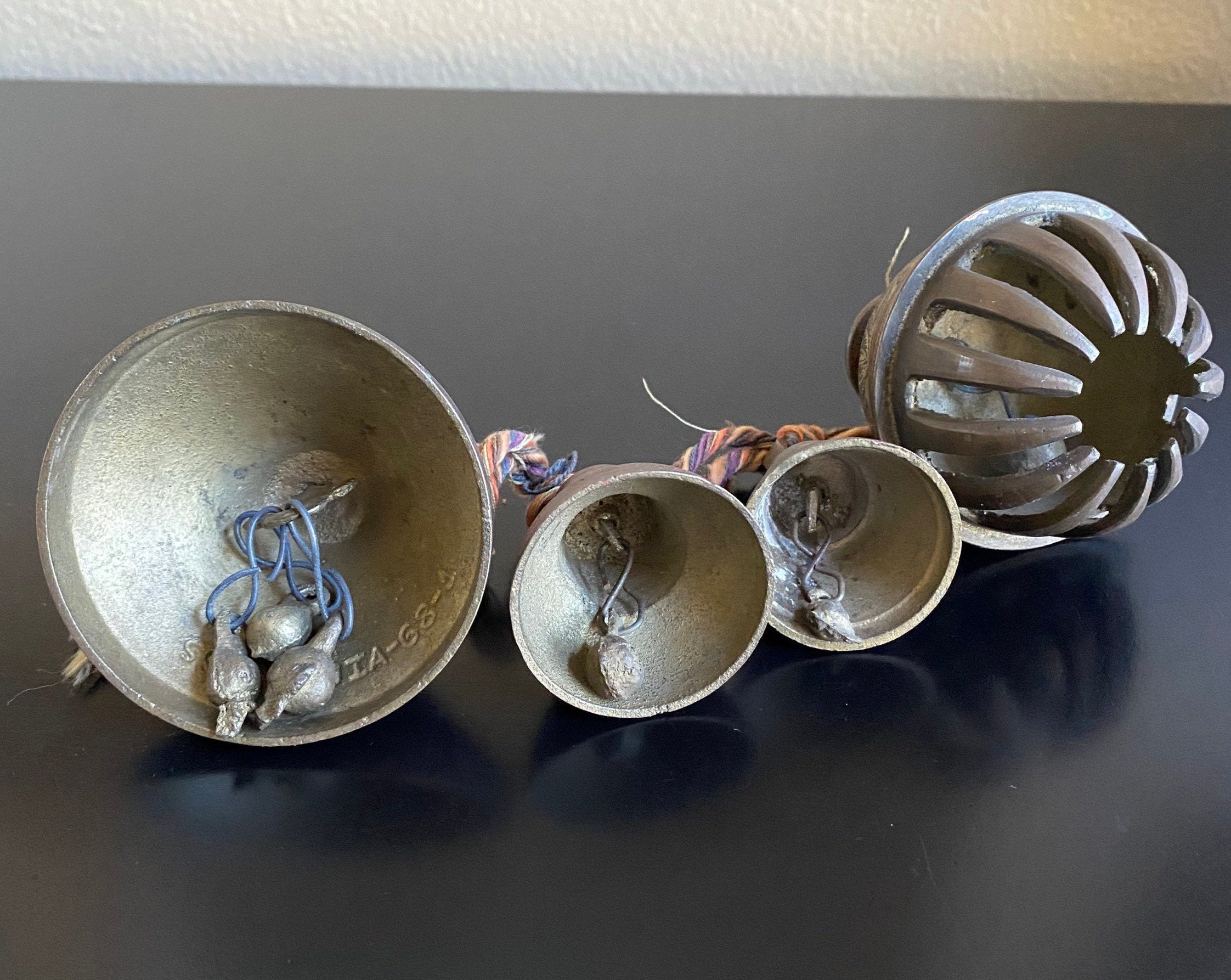 4 Collectible Vintage Brass Bells Vintage Brass Bells Claw Etsy