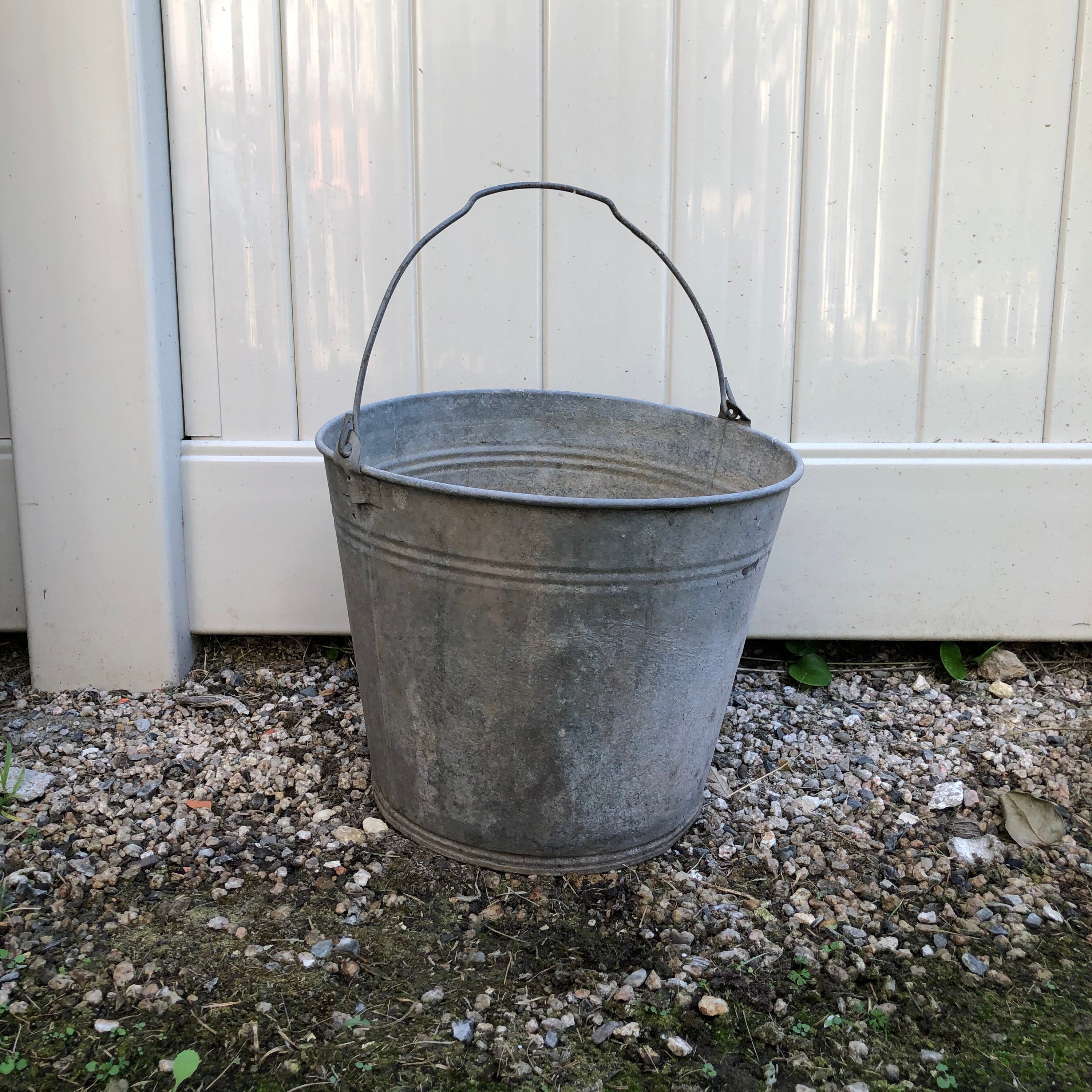 Vintage Galvanized Bucket Old Bucket Garden Decoration Farm Etsy