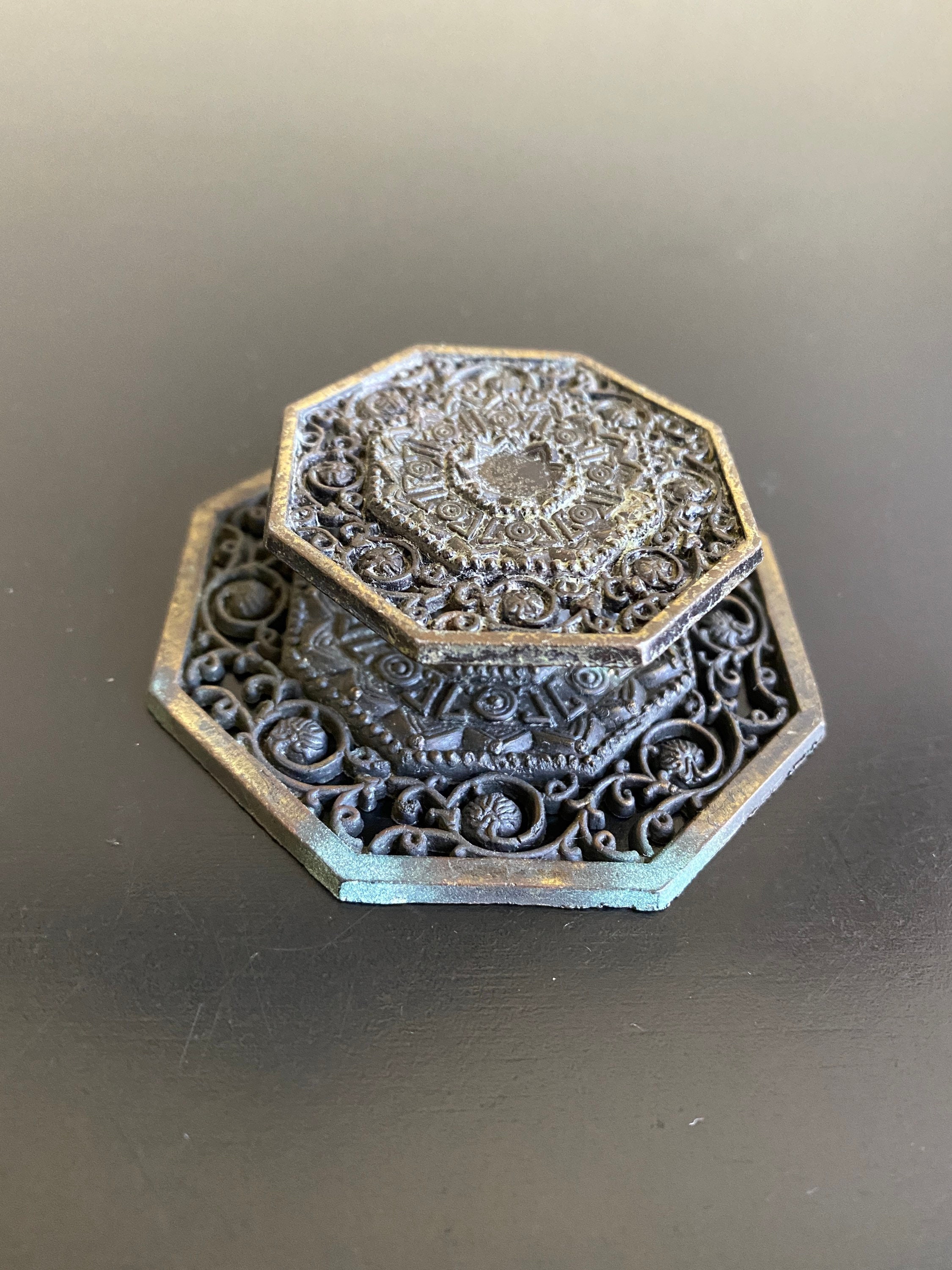 Perilla de cajón de metal vintage con placa trasera | Etsy