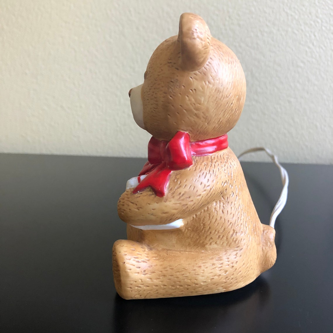 Vintage Bisque Bear Light up Lamp Bear Desk Lamp Bear | Etsy