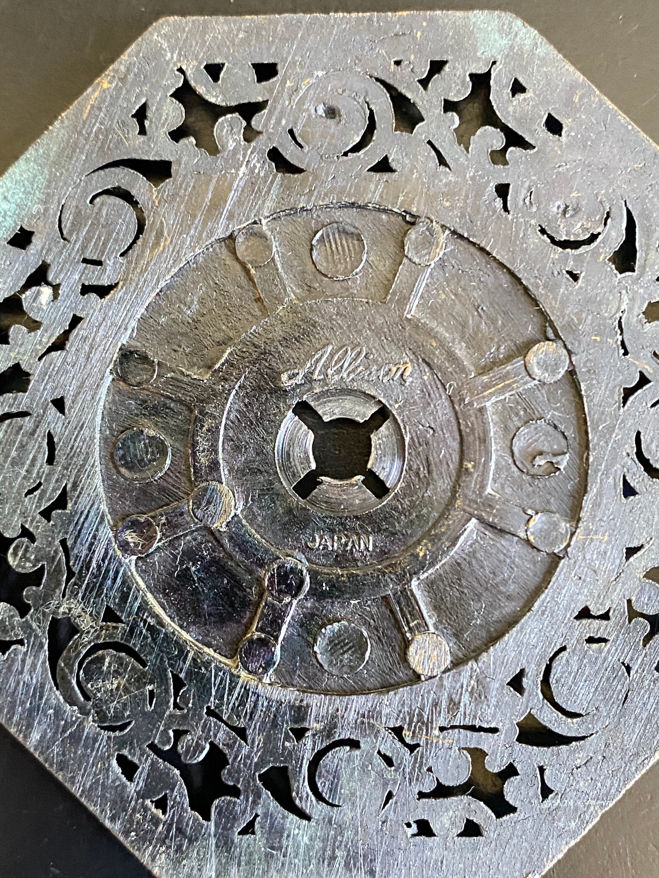 Perilla de cajón de metal vintage con placa trasera | Etsy