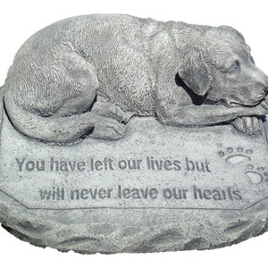 Stone Dog Memorial Garden Ornament: Pet Grave Marker bild 9