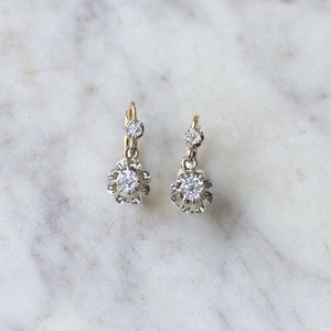 Antique Diamond Sleeper Earrings