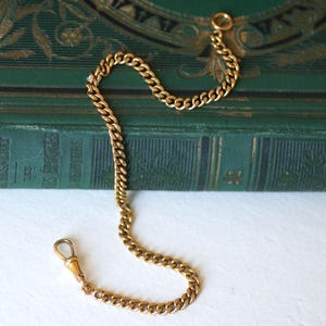 Antique Watch Chain, Bracelet, Yellow Gold Curb Link Anklet