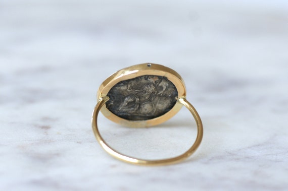 Bague piece ancienne romaine en argent Septime Severe monture or Etsy France