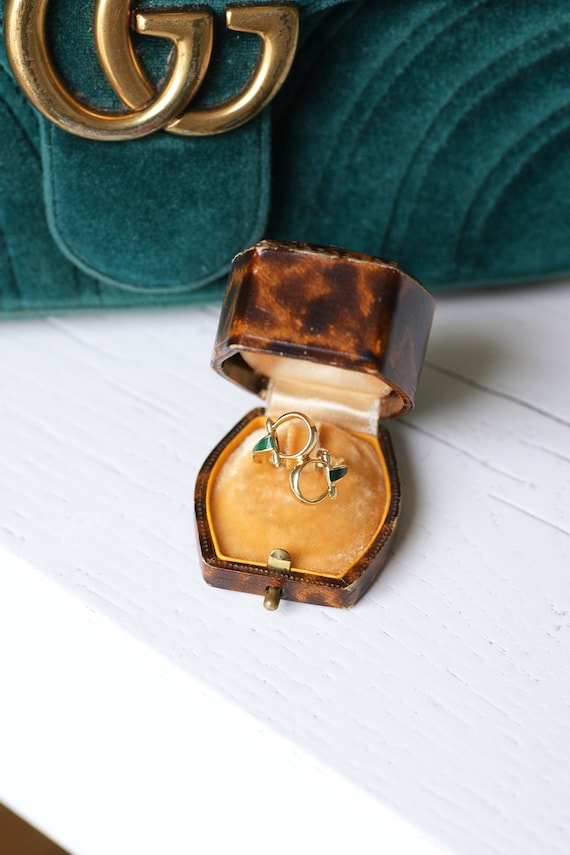 Vintage Gucci horsebit enameled gold ring, 70s
