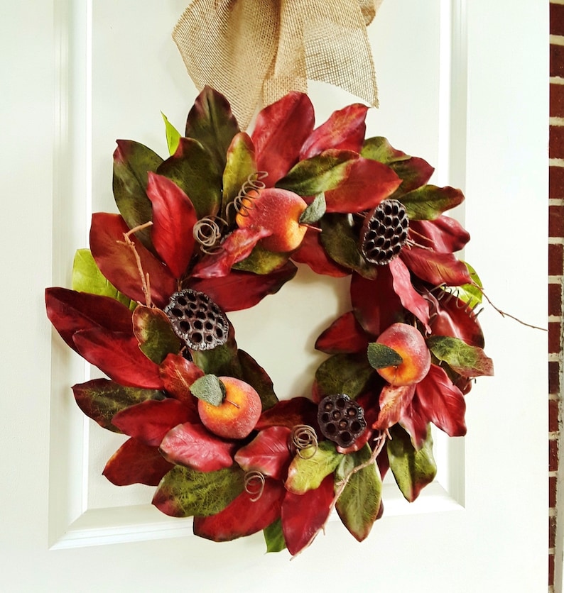 Farmhouse Fall Wreath Fall Wreath \u2013 Outdoor Door Wreath Fall Decor Farmhouse Fall Rustic Decor Fall Door Hanger