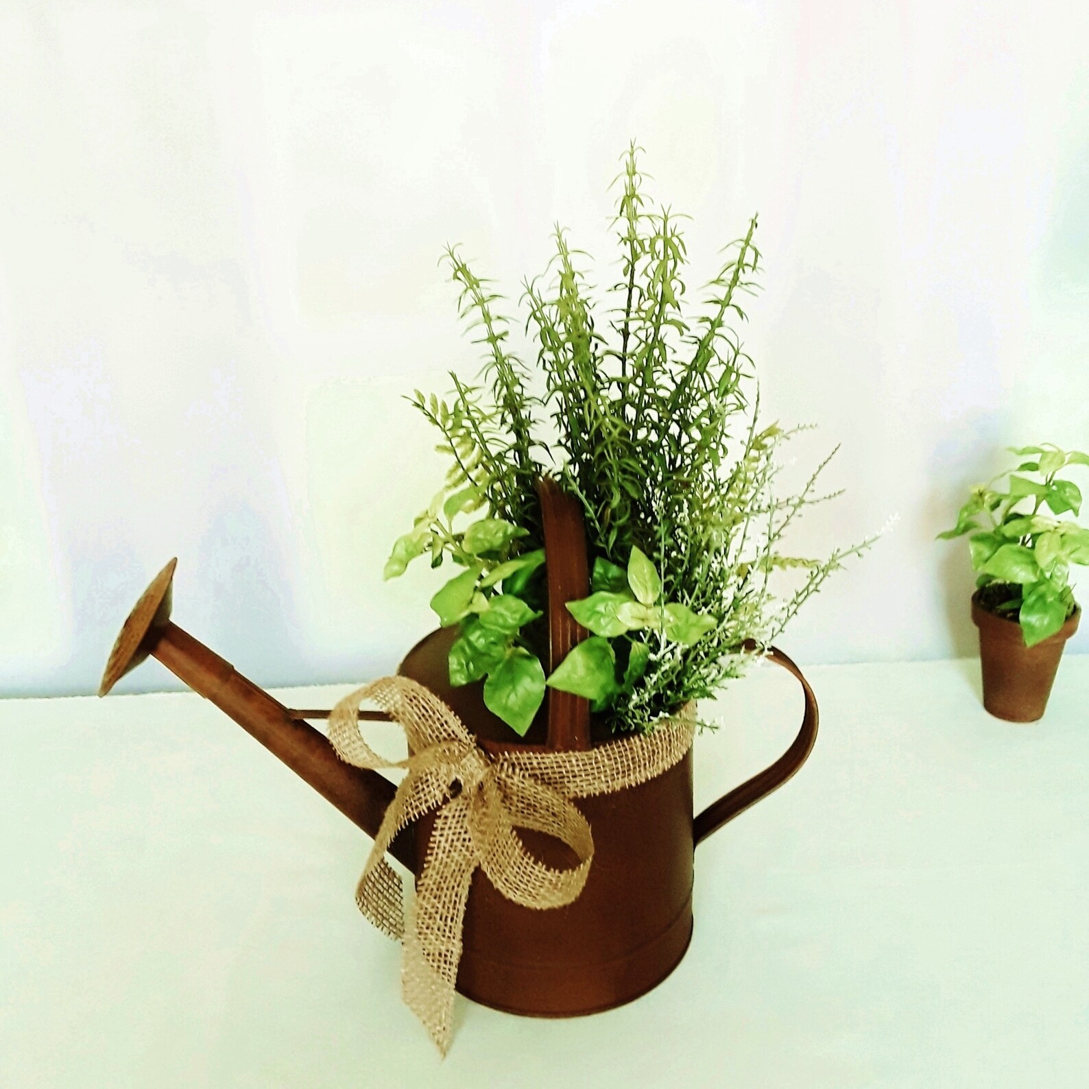 Faux Plants Artificial Plants Faux Herb Pots Kitchen Decor