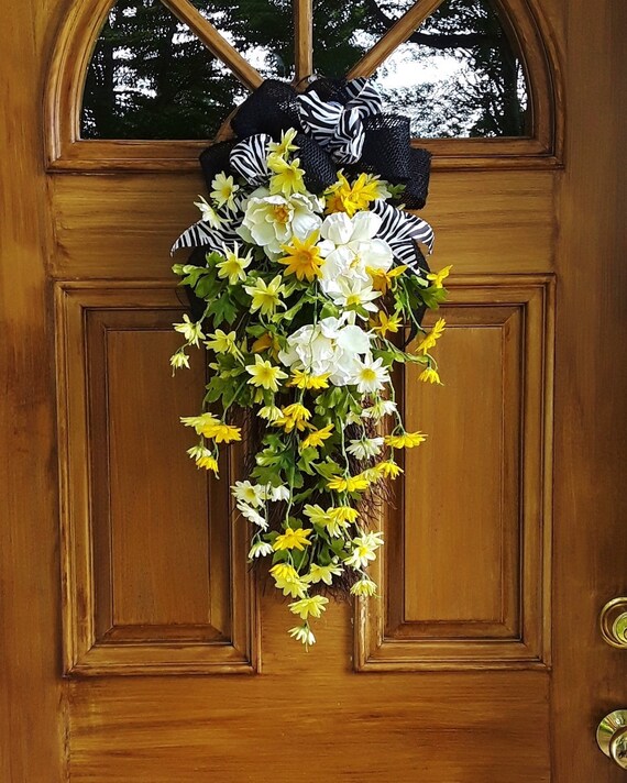 Front Door Swag Front Door Wreaths Summer Wreaths Door Etsy