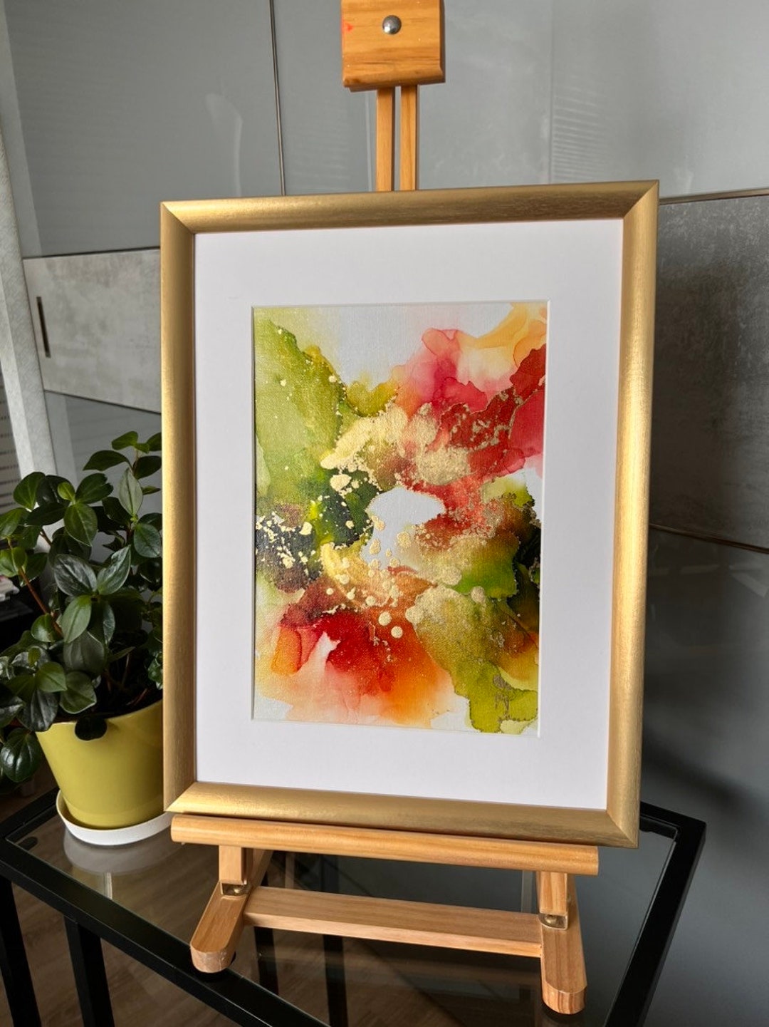 Alcohol Ink Art Medium A4 Format Painting Originalcanvas on Etsy