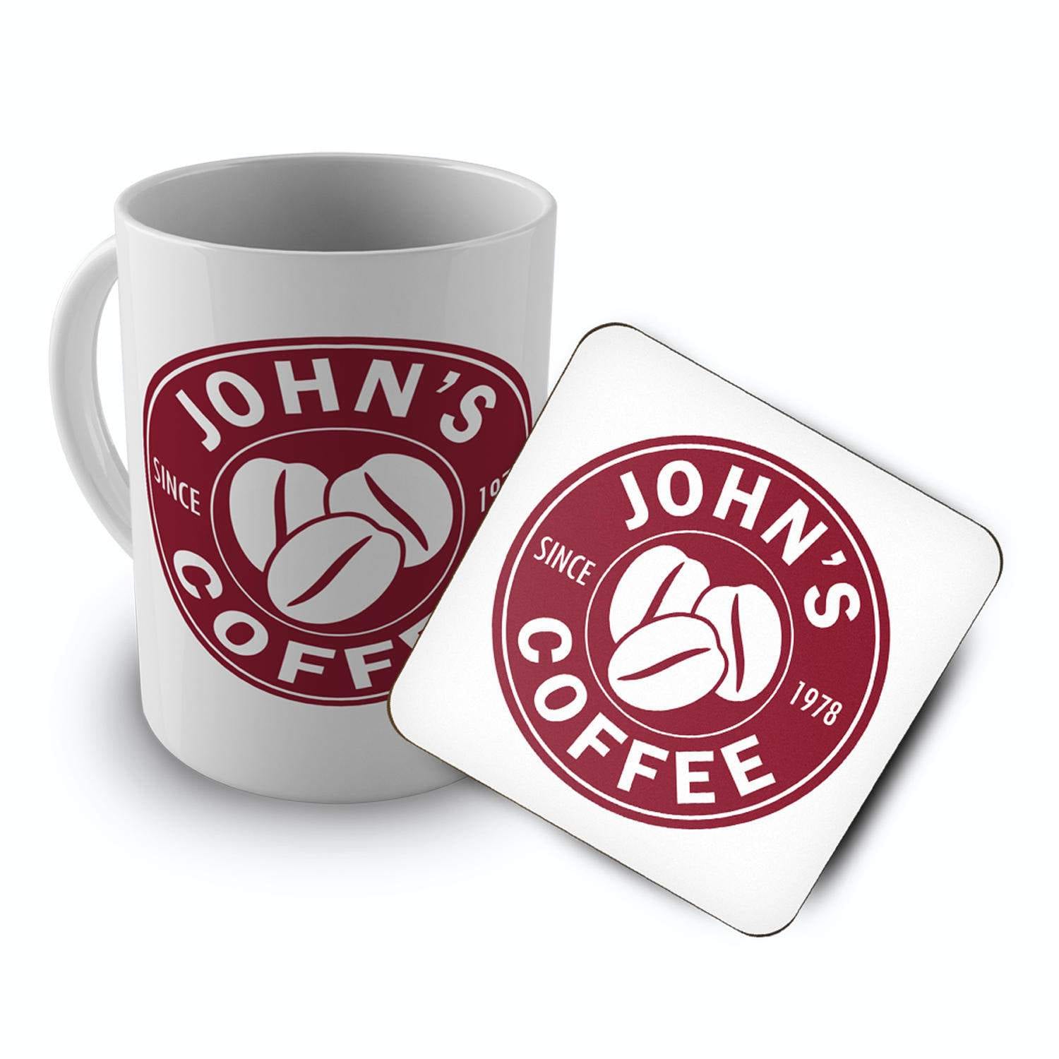 Personalised Costa Coffee Theme Mug & Coaster Customised Novelty Gift Set