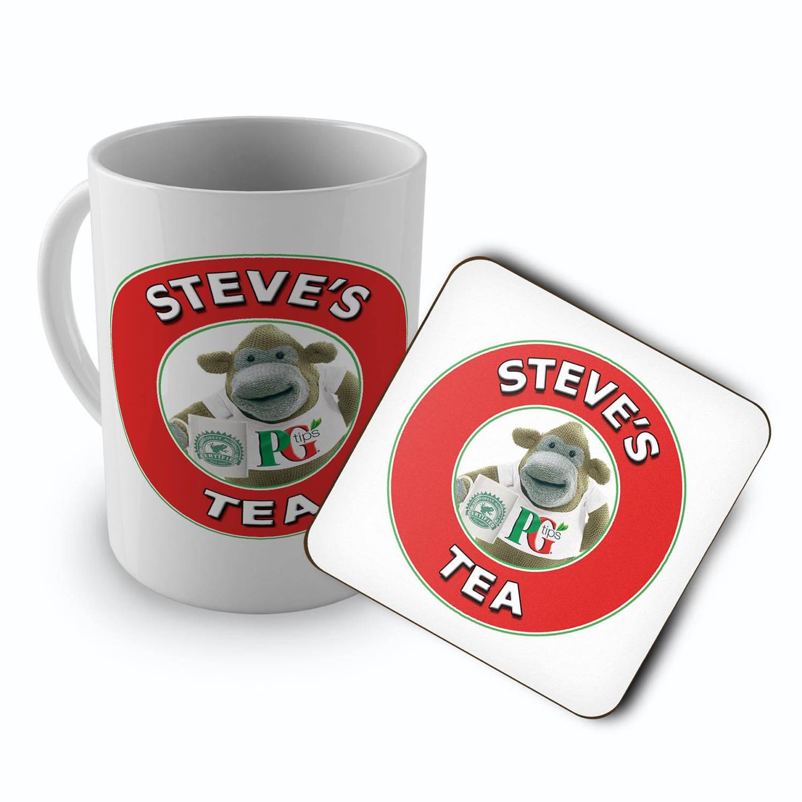 Personalised PG Tips Themed Mug & Coaster Customised Novelty Etsy