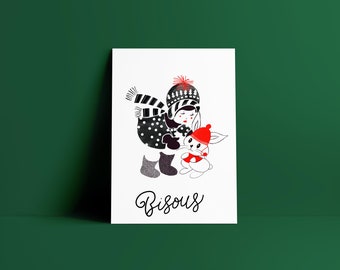 Christmas kiss card