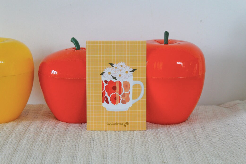 Impression 10x15cm Illustration Tasse Lotus