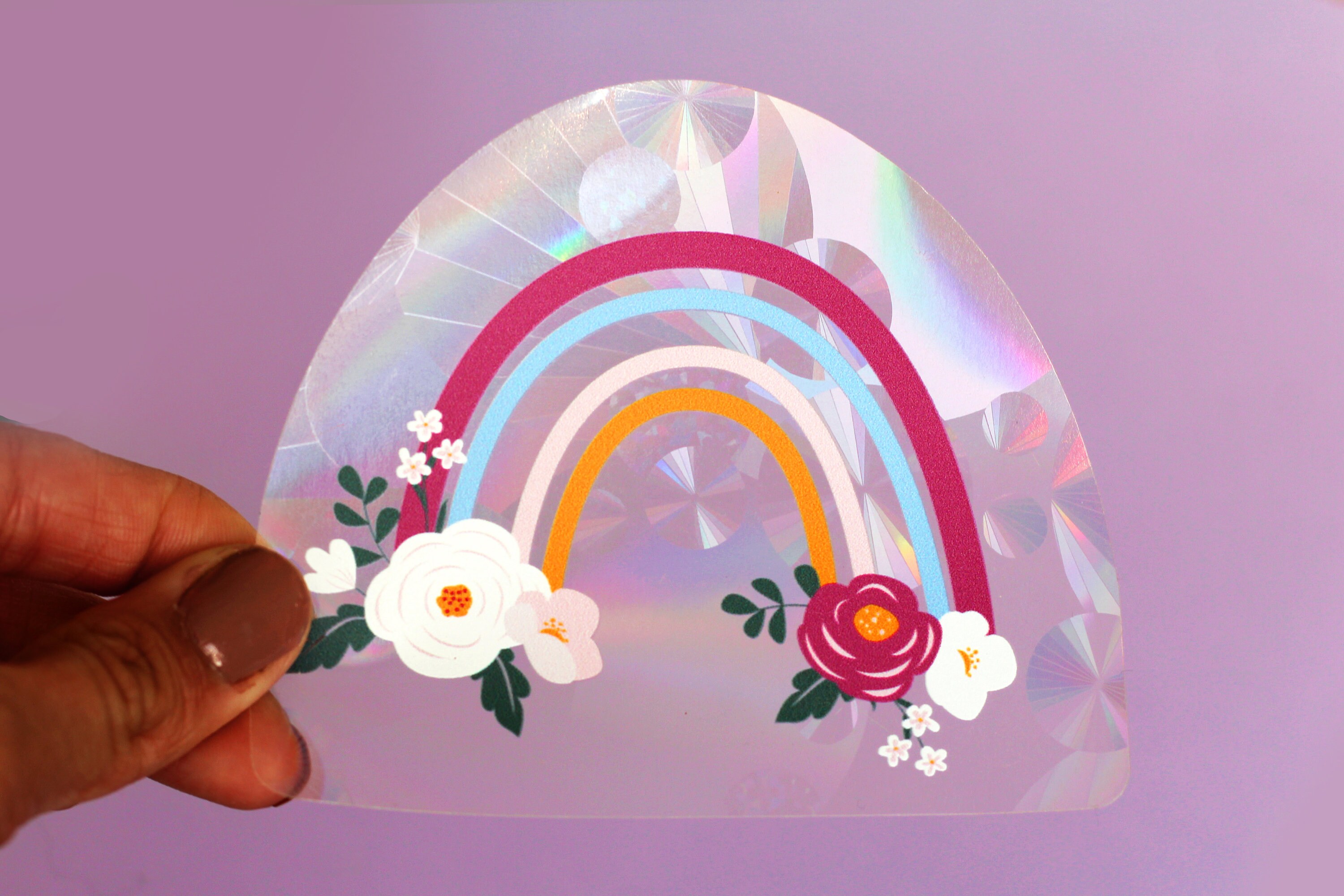 Stickers Pour Fenêtre Effet Arc en Ciel/Rainbow Suncatcher Sticker For Window