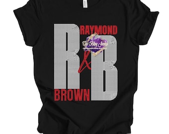 Raymond and Brown Tour Inspired Rhinestone Shirt, Usher Chris, Bling Music Graphic Tee