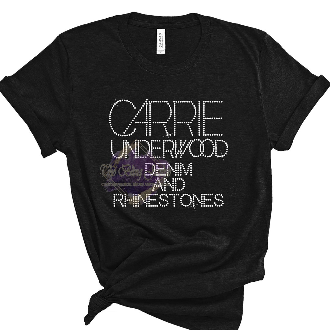 Carrie Underwood Denim & Rhinestones Personalized Baseball Jersey