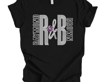R and B Tour Inspired Rhinestone Shirt, Usher Chris, Bling Music Graphic Tee
