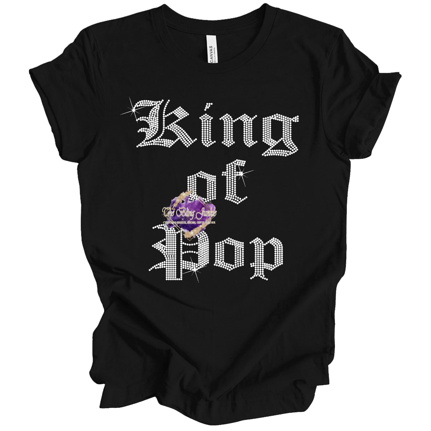 King of Pop Rhinestone Shirt | Michael Jackson Inspired Bling