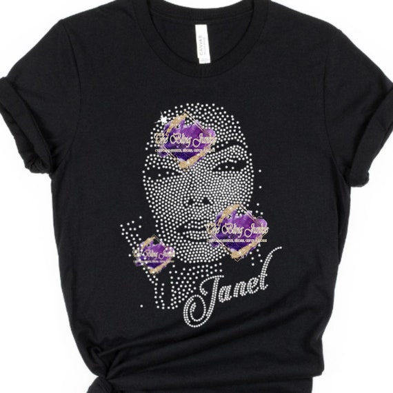 Mannelijkheid werkelijk Memo Janet Jackson Inspired Bling T-shirt Janet Jackson T-shirt - Etsy België