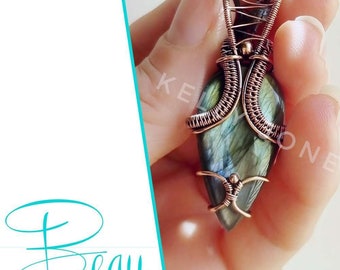 Beau Pendant Tutorial. Wire wrap pdf tutorial download. Many pages and hundreds of images to follow along at your own pace.