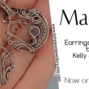 Maella Earrings Tutorial. Wire wrap pdf tutorial download. Many pages and hundreds of images to follow along at your own pace.
