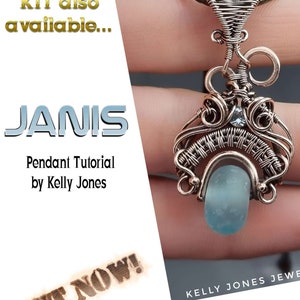 Janis Bead Pendant Tutorial. Wire wrap pdf tutorial download. Many pages and hundreds of images to follow along at your own pace.