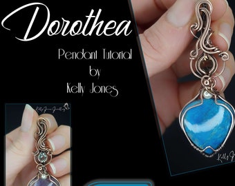 Dorothea Pendant Tutorial. Wire wrap pdf tutorial download. Many pages and hundreds of images to follow along at your own pace.