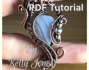 Ariel Frame Pendant Tutorial by Kelly Jones. An instant download PDF file.