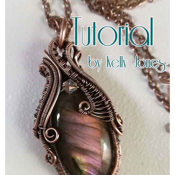 TUTORIAL. Lyre Impression Pendant Wire Wrap Tutorial. An Instant Download with Step By Step Instructions.