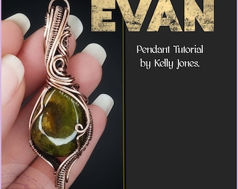 Evan Pendant Tutorial. Wire wrap pdf tutorial download. Many pages and hundreds of images to follow along at your own pace.