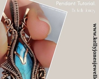 Ingrid Frame Pendant Tutorial. Wire wrap pdf tutorial download. Many pages and hundreds of images to follow along at your own pace.