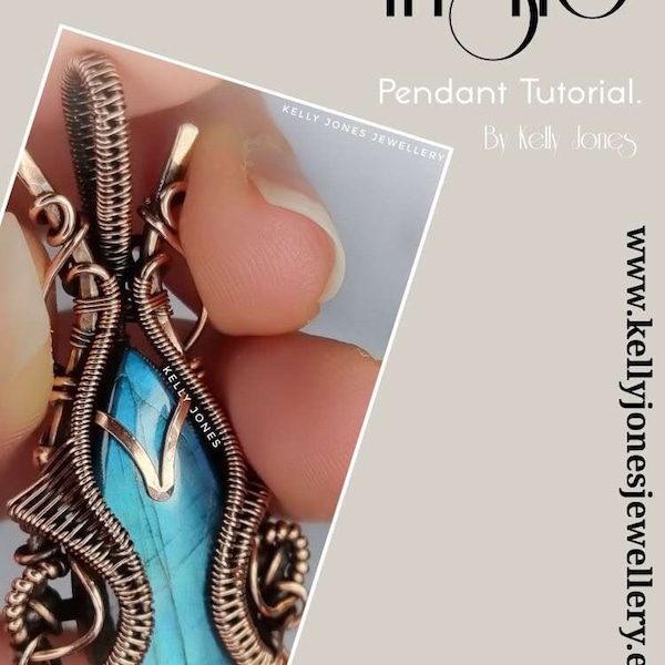 Ingrid Frame Pendant Tutorial. Wire wrap pdf tutorial download. Many pages and hundreds of images to follow along at your own pace.