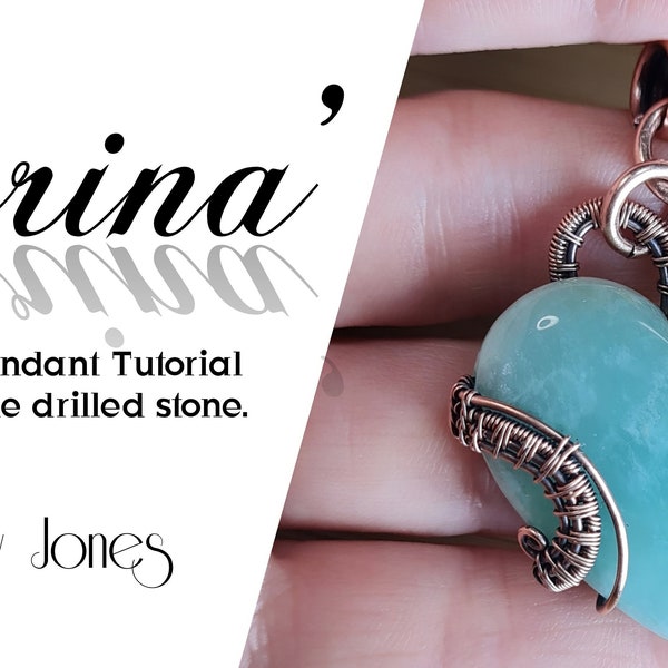 This Wire Wrap Tutorial 'Serina' is for a side drilled stone and is an instant download with 34 pages and over 160 high quality images. KJJ