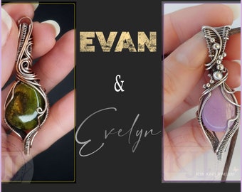 His and Her's, 'Evelyn' and 'Evan' pendant tutorial set. 2 tutorial downloads in this purchase.