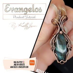 Evangelos Pendant Tutorial: Wire Wrap PDF (Instant Download)