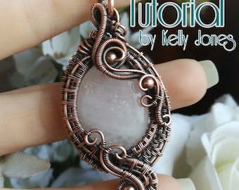TUTORIAL. Wire Wrap Pendant Tutorial. A step by step fully detailed Instant Download with Step by Step Instructions.