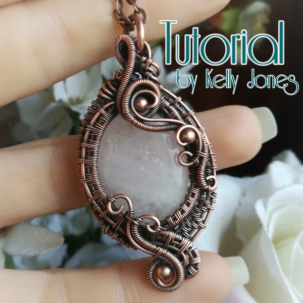 TUTORIAL. Wire Wrap Pendant Tutorial. A step by step fully detailed Instant Download with Step by Step Instructions.