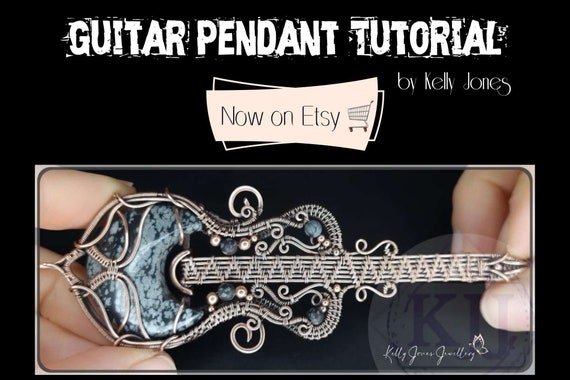 Guitar Pendant Tutorial. Wire Wrap Pdf Tutorial, Download