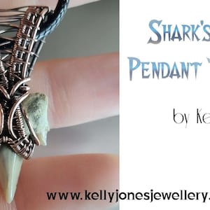 Shark Tooth Pendant Tutorial by Kelly Jones. An Instant Download with 36 pages and over 180 images.