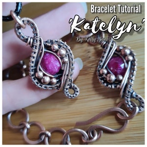 Bracelet tutorial &#39;Katelyn&#39;. An instant download with 38 pages and over 170 images to follow along at your own pace. A Kelly Jones tutorial.