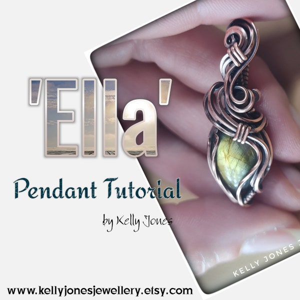 This Wire Wrap Tutorial 'Ella' is an instant download and has 42 pages and over 200 high quality images to follow along at your owb pace