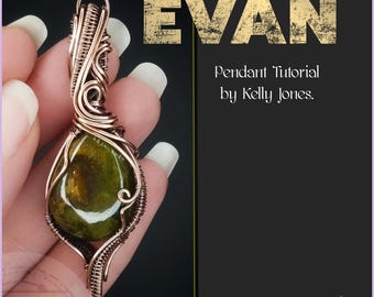 Evan Pendant Tutorial. Wire wrap pdf tutorial download. Many pages and hundreds of images to follow along at your own pace.