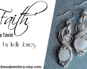 Faith Earrings Tutorial by Kelly Jones. An Instant Download with 49 pages and over 200 images to follow at your own pace.