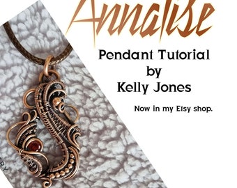 Annalise Pendant Tutorial By Kelly Jones. This is an instant download tutorial, 75 pages and 400 images to follow along at your own pace.