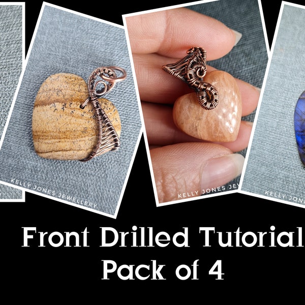 Front Drilled Bundle Pack. This pack consists of 4 tutorials for front drilled stones. Tutorials included are - Anne, Lisa, Pam, and Sue.